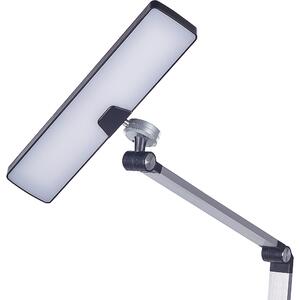 Skrivbordslampa LED Metall Aluminium Silver Steglös Dimning Touch-knapp Trådlös Laddare Ljus Kontor Arbetsrum Modern Beliani