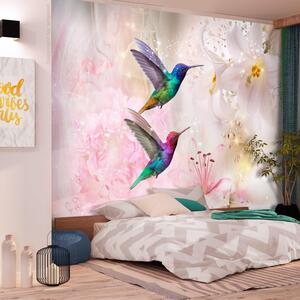 Fototapet - Colourful Hummingbirds (Pink) - 100x70