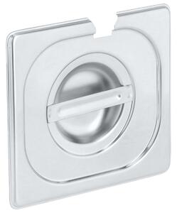 PULSIVA Kantinlock Smart med urtag för sked GN 1/6; Storlek GN 1/6, 17.6x16.2 cm (LxB); Silverfärg