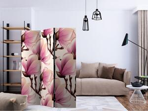 Rumsavdelare / Skärmvägg - Blooming Magnolias - 135x172