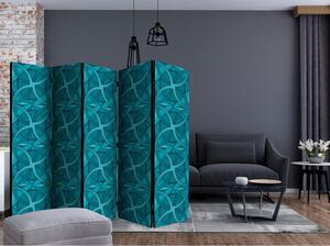 Rumsavdelare / Skärmvägg - Geometric Turquoise II - 225x172