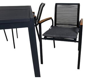 DALLAS MARBELLA Matbord 160/240x100 cm + 4 stolar | Utemöbler