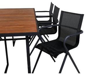 KHUNG ALINA Matbord 200x100 cm + 6 stolar | Utemöbler