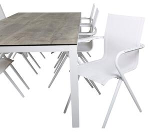 LINA LLAMA Matbord 205x100 cm + 6 stolar | Utemöbler