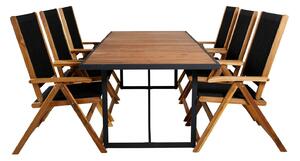 LITTLE JOHN KHUNG Matbord 200x100 cm + 6 stolar | Utemöbler