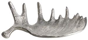 Prydnadsfat Silver Metall Smycken Ring Hållare Bricka Älghorn Motiv Dekoration Beliani