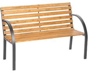 TecTake GmbH 401425 trädgårdsbänk michaela 2-sits av trä 119,5x 62x83cm - brun