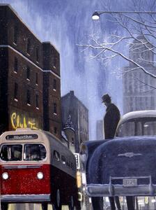 Illustration 1950s Private Eye, Dave Rheaume Artist