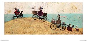 Konsttryck Sam Toft - Electric Bike Ride, Sam Toft, (60 x 30 cm)