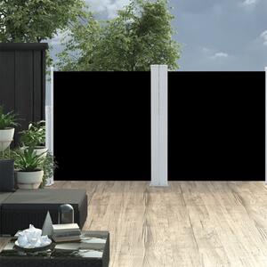 Infällbar sidomarkis 117x600 cm svart