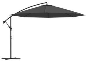 Frihängande parasoll med aluminiumstång 350 cm antracit