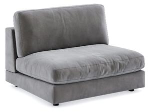 Arken 2-sits Mittmodul i Sammet 120 cm bred - Mörkgrå