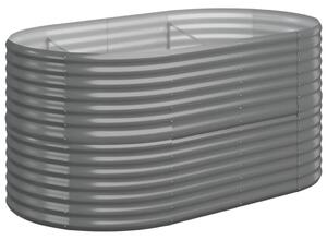 Odlingslåda pulverlackerat stål 152x80x68 cm grå
