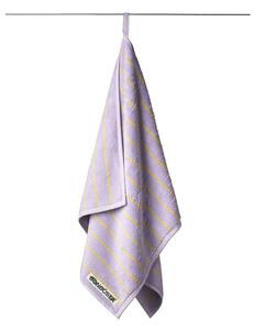 Bongusta - Naram Towels - Handduk - Lilac / Neon Yellow - 70 x 140 cm