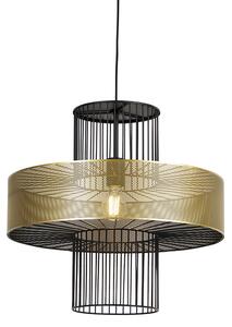 Design hängande lampa guld med svart 50 cm - Tess
