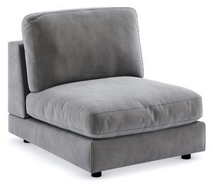 Arken 1-sits Mittmodul i Sammet 90 cm bred - Mörkgrå