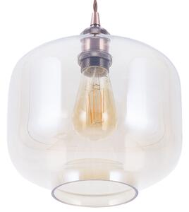 Pendellampa Transparent Glas Arbetslampa Industriell Klassisk Edison Beliani