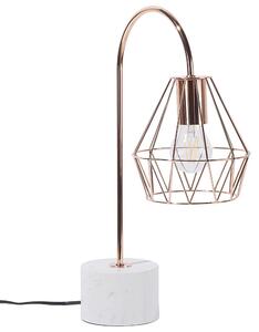 Bordslampa i Koppar Färg Elegant Unik Metall Lampfot Beliani