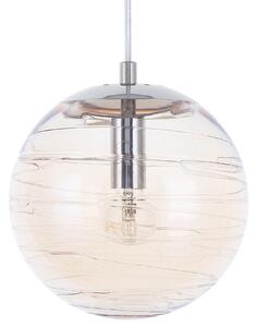 Hängande Lampa Tonat Glas Guld Modern Glob Taklampa Beliani