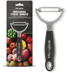 Microplane Professionell grönsaksskalare Y-modell Serrated; 16.4x7.5x2.5 cm (LxBxH); Svart