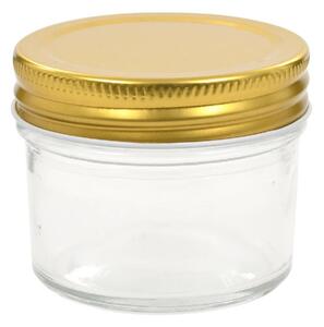 Syltburkar i glas med guldfärgade lock 24 st 110 ml - Guld
