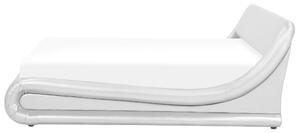 Dubbelsäng Plattform 180 x 200 cm Klädd Sängram med Förvaring Silver Konstläder Modern Beliani