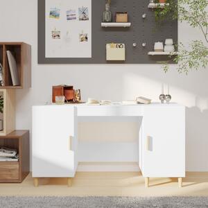 Skrivbord vit 140x50x75 cm konstruerat trä