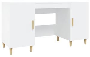 Skrivbord vit 140x50x75 cm konstruerat trä