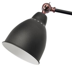 Set med 2 grafitgråa Metallvägglampor ø 14 cm Rund Justerbar Arm Industriell Lampskärm Beliani