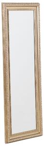 Stående Spegel Guld Silver 51 x 141 cm Rektangulär Ram Golv Dekoration Vardagsrum Sovrum Beliani