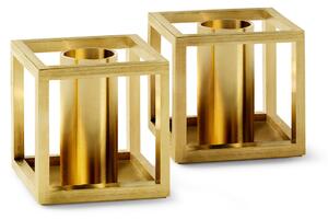 Audo Copenhagen - Kubus Candle Holder, Micro Gold-Plated - Ljusstakar - Mogens Lassen - Guld