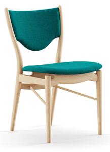 House of Finn Juhl - 46 Chair, Clear oiled oak, Cat. 3 Watercolour, Peacock - Matstolar - Finn Juhl - Grön,Träfärgad,Blå - Trä/Textilmaterial