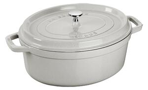 Staub - La Cocotte Oval Gryta 31 cm - White Truffle - Grytor och kastruller - Vit