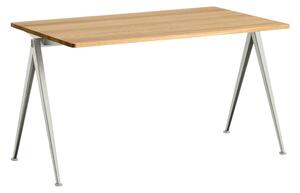 HAY - Pyramid Table 01 140x75 cm Beige/Klarlackad Ek - Skrivbord - Friso Kramer,Wim Rietveld - Träfärgad - Metall/Trä