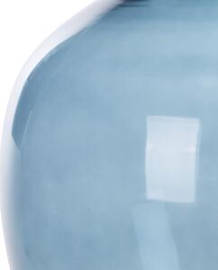 Blomvas Blå Glas 39 cm Handgjord Dekorativ Rund Knoppform Bordsskiva Hem Dekoration Modern Design Beliani