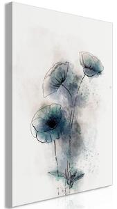 Canvas Tavla - Blue Poppies Vertical - 40x60