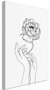 Canvas Tavla - Delicate Flower Vertical - 40x60
