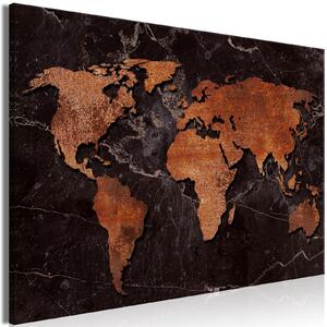 Canvas Tavla - Copper Map Wide - 60x40