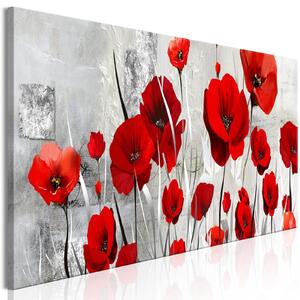Canvas Tavla - Poppies for Grandma Narrow - 90x30
