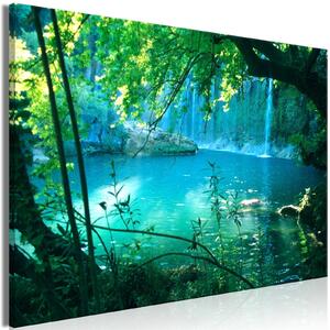 Canvas Tavla - Turquoise Seclusion Wide - 90x60