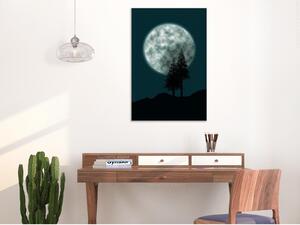 Canvas Tavla - Beautiful Full Moon Vertical - 40x60