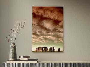 Canvas Tavla - Clouds Over Stonehenge Vertical - 40x60