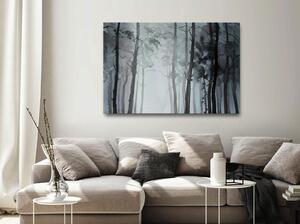 Canvas Tavla - Hazy Forest Wide - 60x40