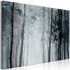 Canvas Tavla - Hazy Forest Wide - 60x40