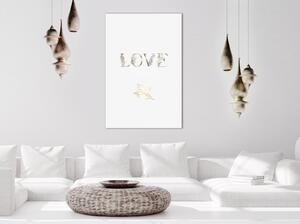 Canvas Tavla - Love Is Strength Vertical - 40x60