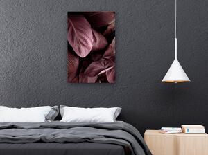 Canvas Tavla - Velvet Leaves Vertical - 40x60