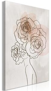 Canvas Tavla - Anna and Roses Vertical - 40x60