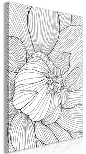 Canvas Tavla - Flower Line Vertical - 40x60
