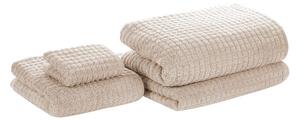 Handduk Atai set om 4 Beige - Beige