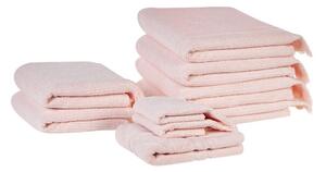 Handduk Atiu set om 9 Rosa - Rosa